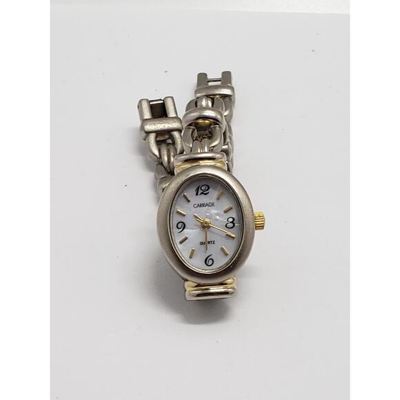 Women\'s Timex dress watch. White opalescent face. Small bracelet band main image 6